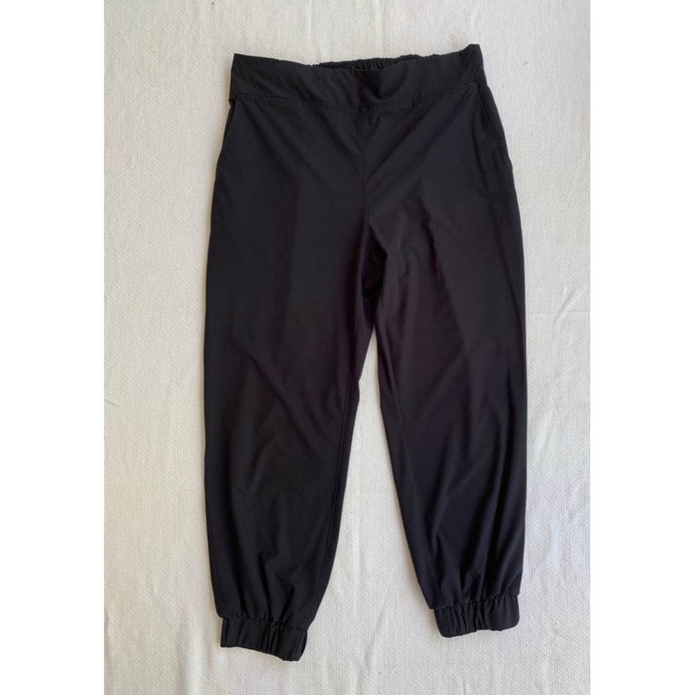 Lands' End Black Sport Joggers / Travel Pants, Size 16